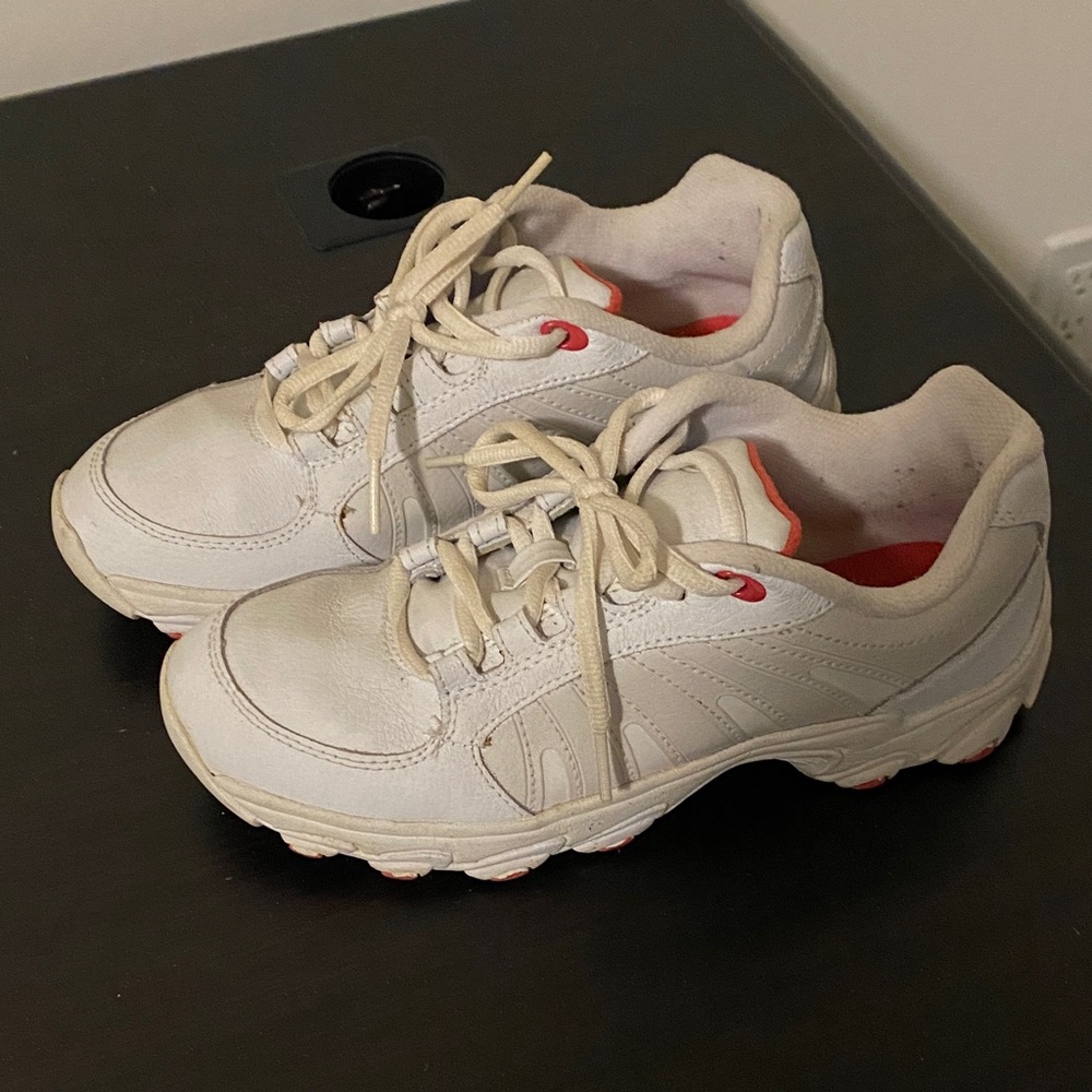 Women’s White and Cream with Red Insoles Sneakers